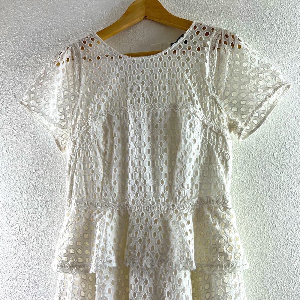 Banana Republic white eyelet dress 10